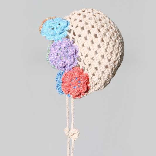 フローラルボンネット(ベビー&キッズ用) キット / Floral Bonnet Hat KIT