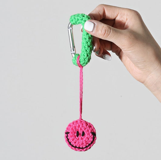 ピンクのスマイルバッグチャーム / Pink Smile Bag Charm