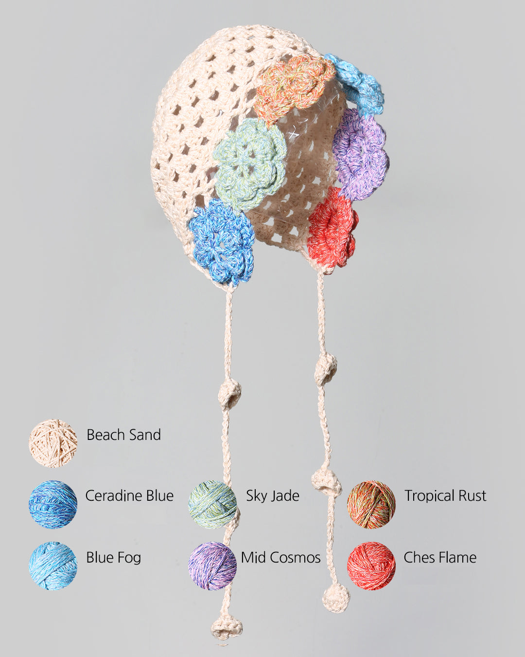 フローラルボンネット(ベビー&キッズ用) キット / Floral Bonnet Hat KIT