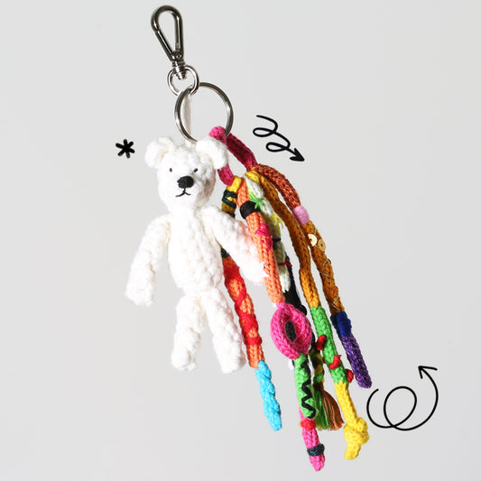 ジェニーテイルのシロクマキーリング / Jenny Tail Polar Bear Key ring